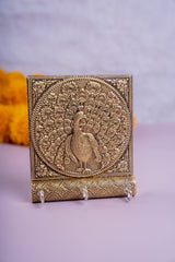 Meenakari Key Holder Brass Peacock 5