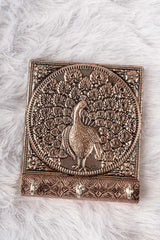 Meenakari Key Holder Copper Peacock 2