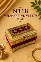 Meenakari Velvet Box 2Jar 1