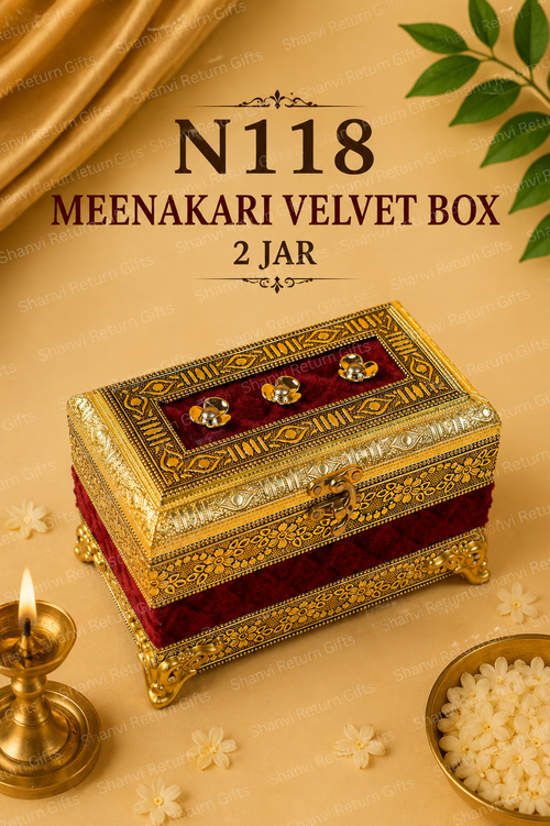 Meenakari Velvet Box 2Jar