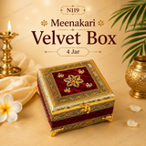 Meenakari Velvet Box – 4 Jar 1