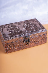 Meenakari Jewel Box Copper Lakshmi Ganesh 6