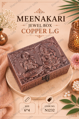 Meenakari Jewel Box Copper Lakshmi Ganesh 1