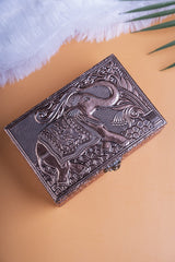 Meenakari Jewel Box Copper Elephant 2