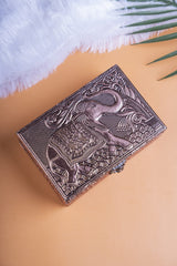 Meenakari Jewel Box Copper Elephant 3