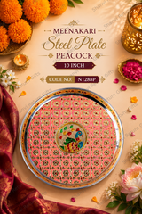 Meenakari Steel plate Peacock 2