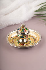 Meenakari  Kumkum plate 5inch 2