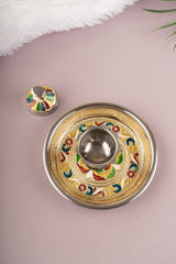 Meenakari  Kumkum plate 5inch 3