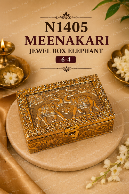 Meenakari Jewel Box Elephant 6*4