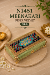 Meenakari Pista Velvet 10*6 1