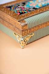 Meenakari Pista Velvet 10*6 2