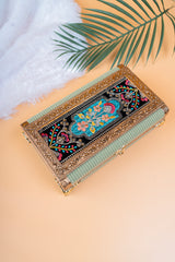 Meenakari Pista Velvet 10*6 3