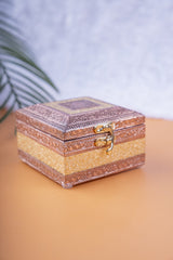 Meenakari  Jewel Box Copper 4*4 3