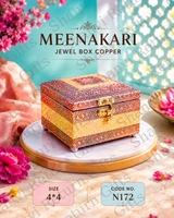 Meenakari  Jewel Box Copper 4*4 1