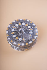 Meenakari Silver Peacock Box 2