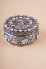 Meenakari Silver Peacock Box 3