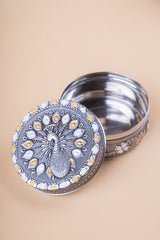 Meenakari Silver Peacock Box 6