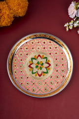 Meenakari Steel plate Flower 7inch 2