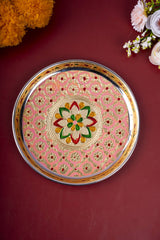 Meenakari Steel plate Flower 7inch 3