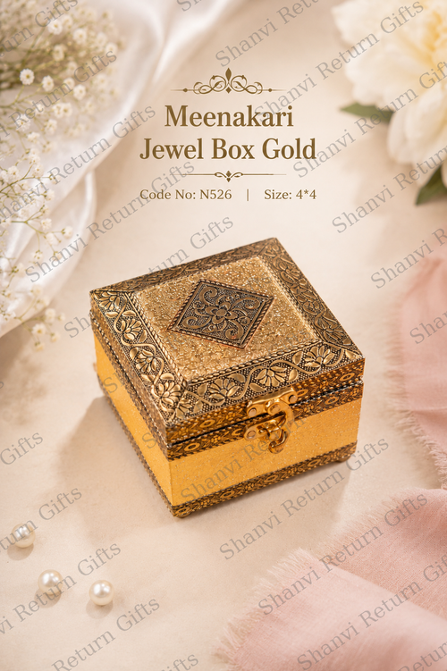Meenakari Jewel Box Gold
