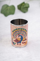 Meenakari Gold Silver Peacock Glass 4