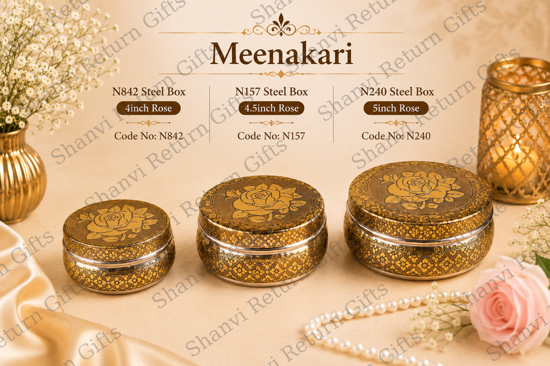 Meenakari Steel Box Rose