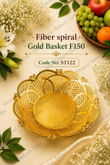 Fiber Spiral Gold Basket 1