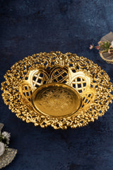 Fiber Floral Gold Basket 2