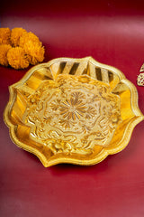 Fiber Gold Lotus Plate 3